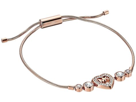 michael kors love is in the air heart and crystal slider bracelet